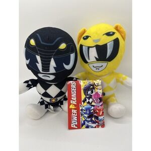 Black & Yellow Power Rangers Plush Toy Factory Doll Figure Hasbro